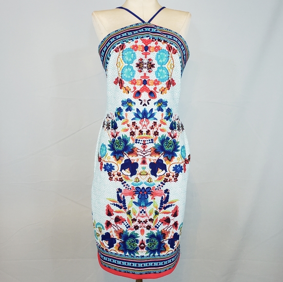 Bisou Bisou Dresses & Skirts - Bisou Bisou floral halter dress size 4